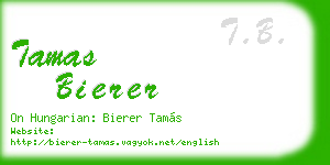 tamas bierer business card